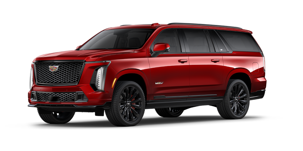 Cadillac Escalade -V 2026 versión ESV color Radiant Red Metallic